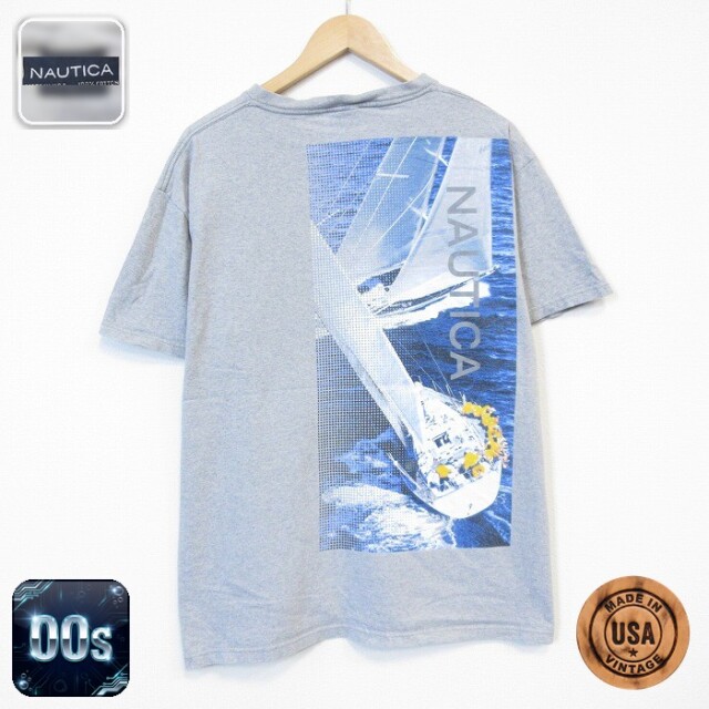 ノーティカ 00s 半袖Tシャツ セイリング グレー メンズL相当 | 古着