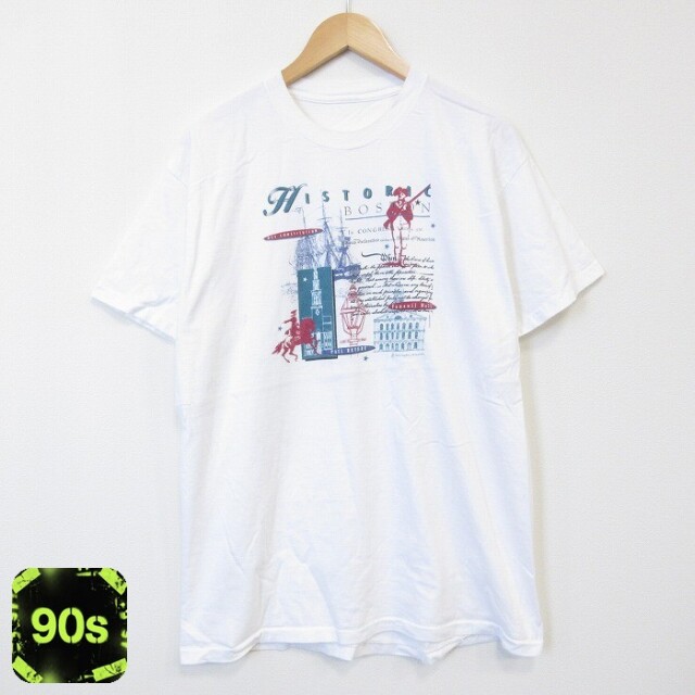 90s 半袖Tシャツ ボストン ホワイト メンズL相当 | 古着