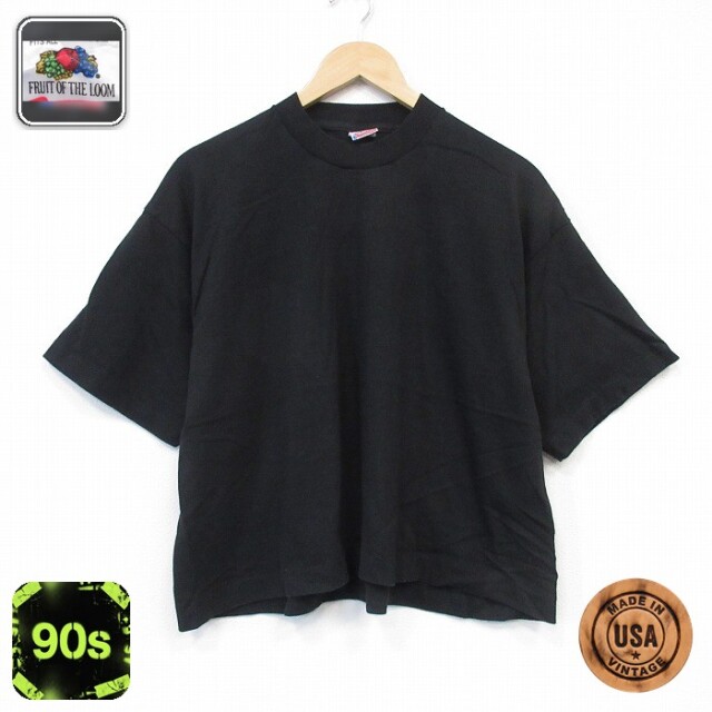 フルーツオブザルーム 90s 半袖Tシャツ ブラック メンズXL相当 | 古着