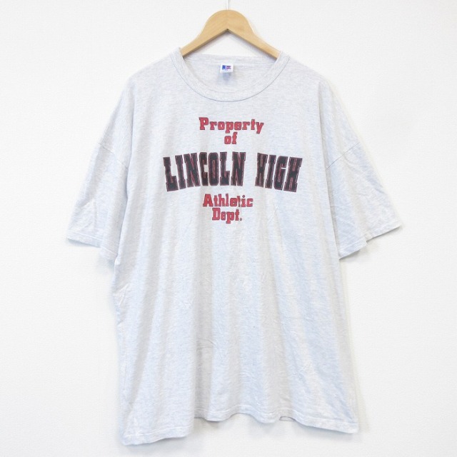 ラッセル 80s 半袖Tシャツ リンカーン グレー メンズXL相当 | 古着