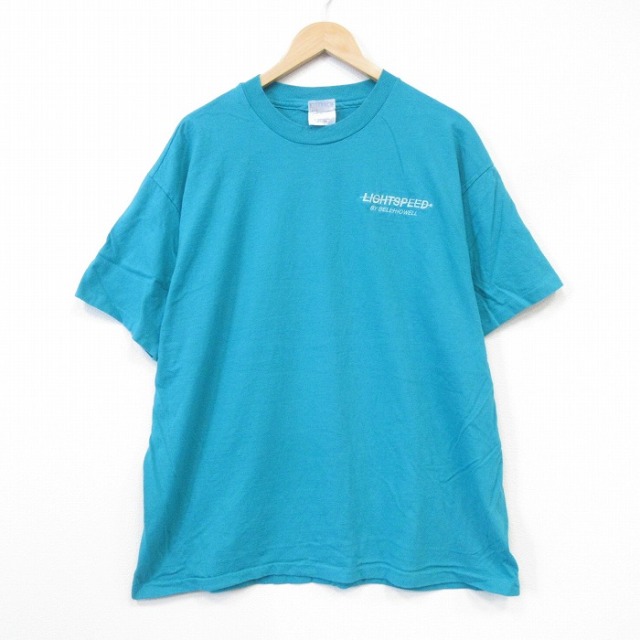 ヘインズ 90s 半袖Tシャツ LIGHTSPEED ライトブルー メンズXL相当 | 古着