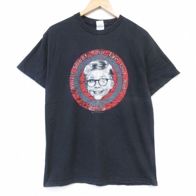 00s 半袖Tシャツ クリスマスストーリー ブラック メンズM相当 | 古着