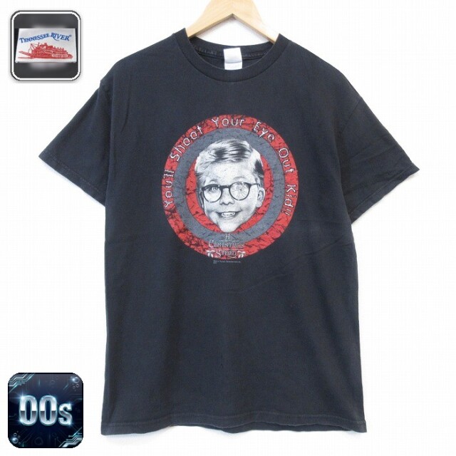 00s 半袖Tシャツ クリスマスストーリー ブラック メンズM相当 | 古着