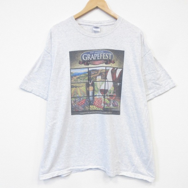 00s 半袖Tシャツ グレープフェス グレー メンズXL相当 | 古着