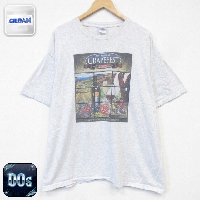00s 半袖Tシャツ グレープフェス グレー メンズXL相当 | 古着