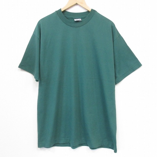 ヘインズ 90s 半袖Tシャツ 無地 グリーン メンズXL相当 | 古着