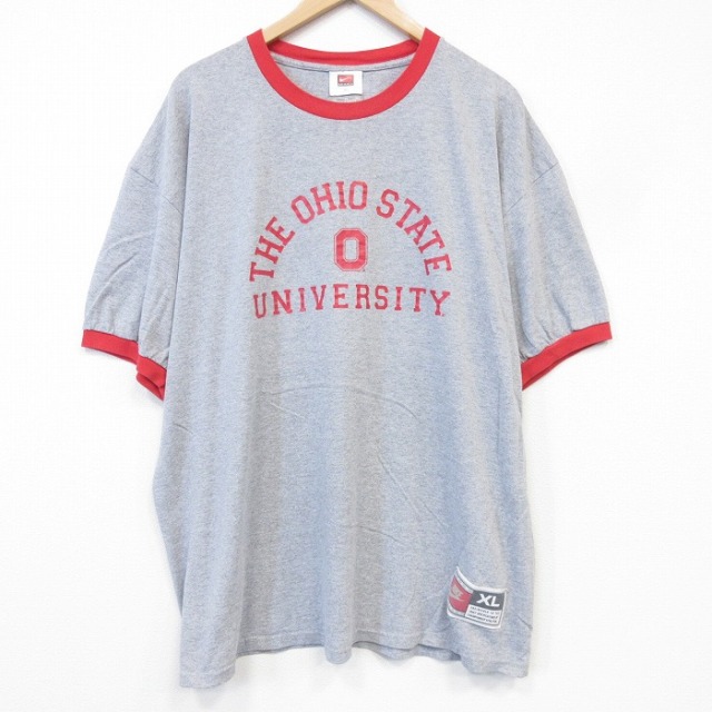 ナイキ 00s 半袖Tシャツ オハイオカレッジ グレー メンズXL相当 | 古着
