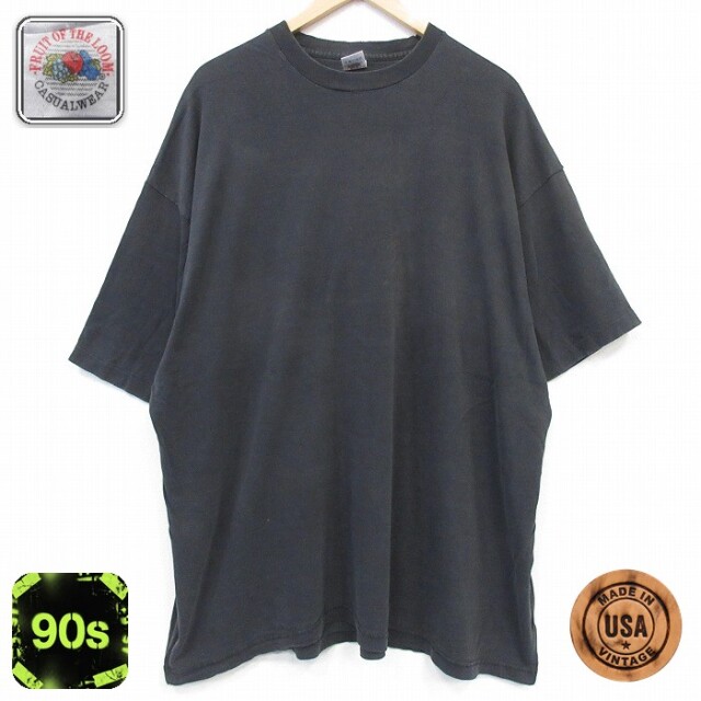 フルーツオブザルーム 90s 半袖Tシャツ ブラック メンズXL相当 | 古着