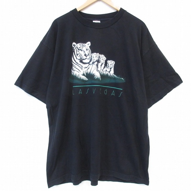 90s 半袖Tシャツ トラ ブラック メンズXL相当 | 古着