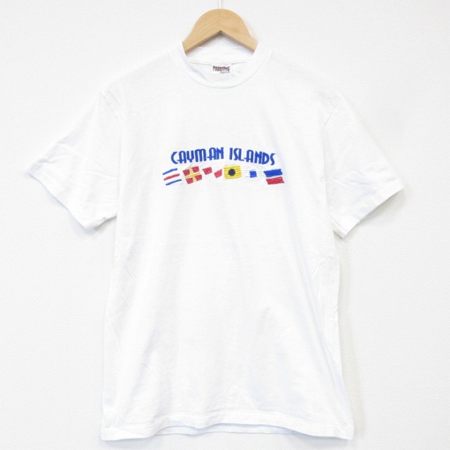 オニータ 90s 半袖Tシャツ CAYMAN刺繍 ホワイト メンズM相当 | 古着