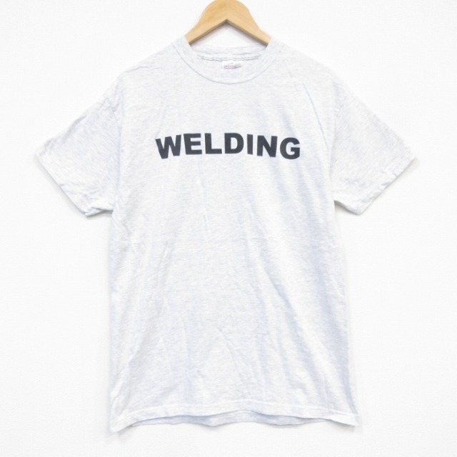 ヘインズ 00s 半袖Tシャツ WELDING グレー メンズM相当 | 古着