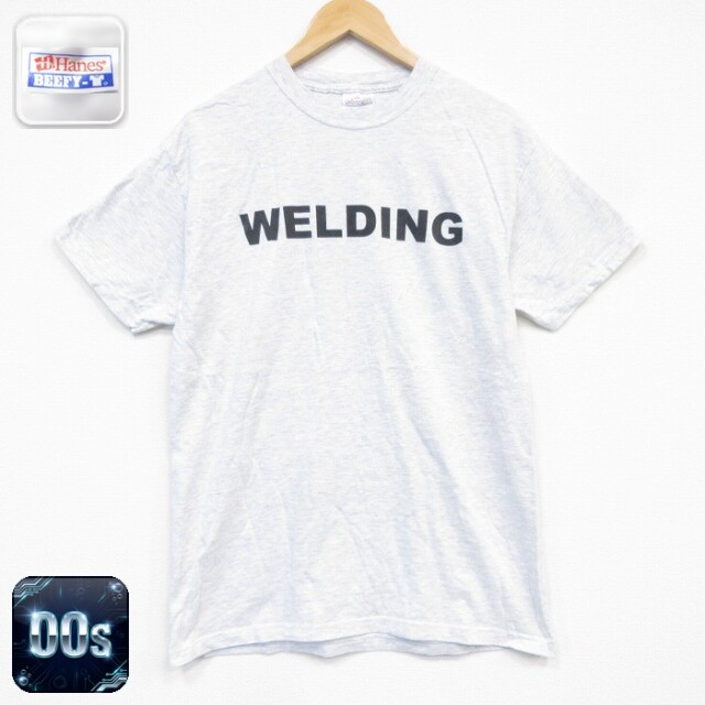 ヘインズ 00s 半袖Tシャツ WELDING グレー メンズM相当 | 古着