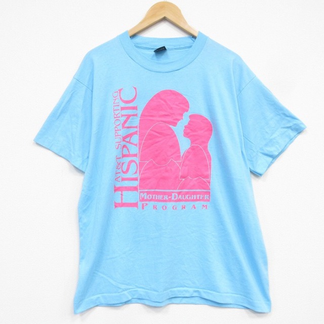 スクリーンスターズ 80s 半袖Tシャツ ヒスパニック ライトブルー メンズXL相当 | 古着
