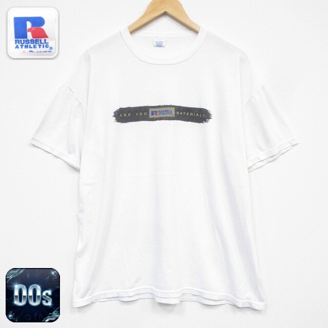 ラッセル 00s 半袖Tシャツ ワンポイントロゴ ホワイト メンズXL相当 | 古着