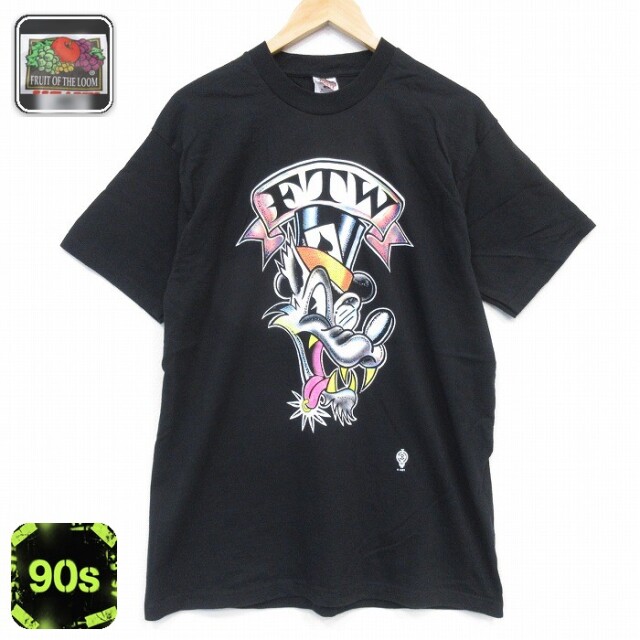 フルーツオブザルーム 90s 半袖Tシャツ FTW ブラック メンズL相当 | 古着