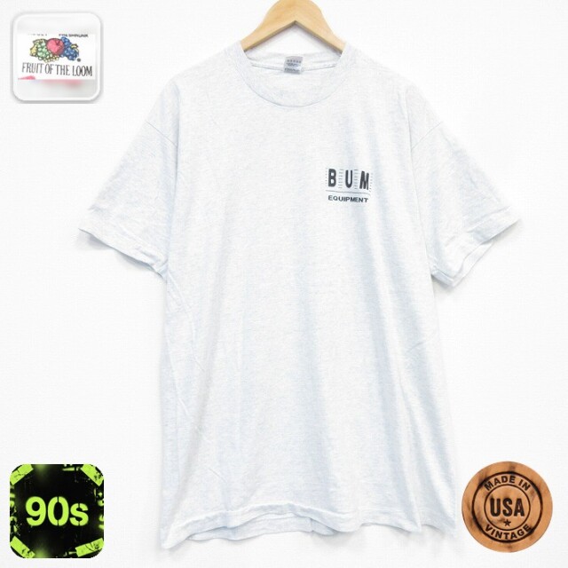 フルーツオブザルーム 90s 半袖Tシャツ bum equipment グレー メンズXL相当 | 古着
