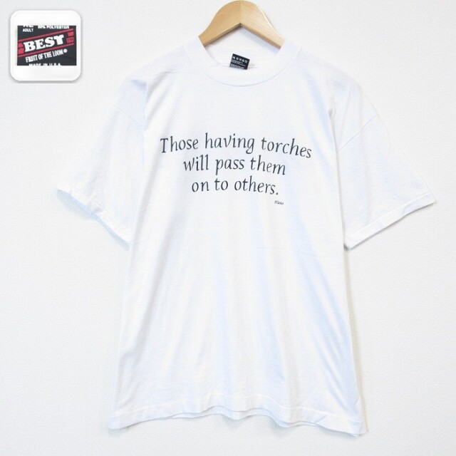 90s 半袖Tシャツ メッセージ ホワイト XL | 古着 26aug27