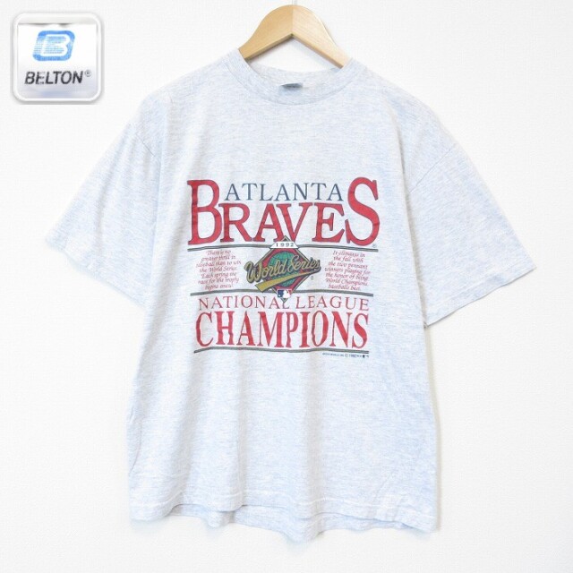 メジャーリーグ 90s 半袖Tシャツ アトランタブレーブス グレー L | 古着 26aug27