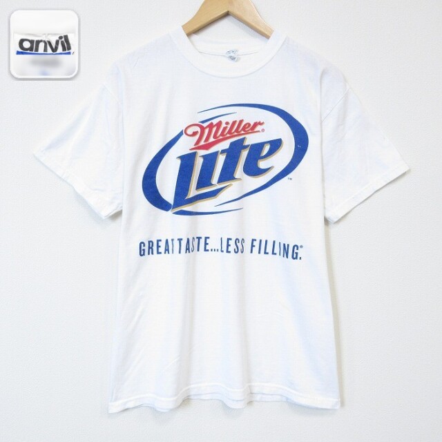 ミラーライト 00s 半袖Tシャツ ビール ホワイト XL | 古着 26aug27