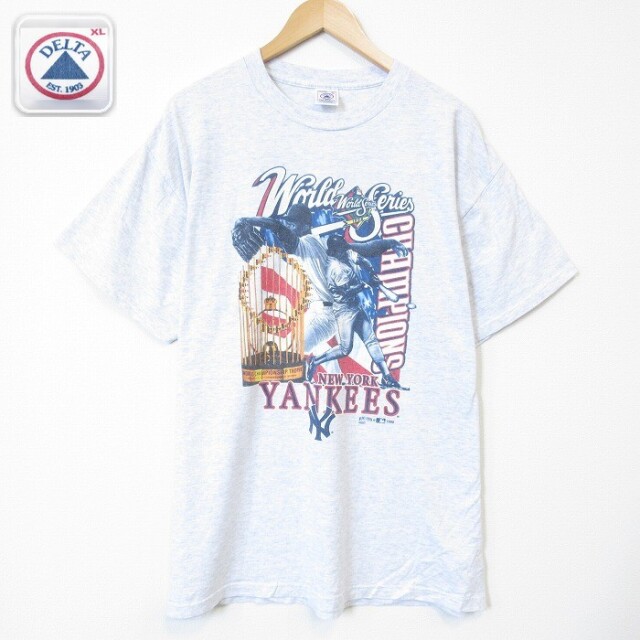 メジャーリーグ 90s 半袖Tシャツ ニューヨークヤンキース グレー XL | 古着 26aug27