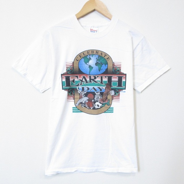 ヘインズ 90s 半袖Tシャツ シカトラ ホワイト M | 古着 26aug27