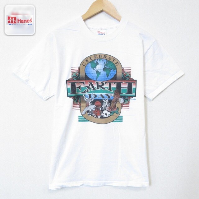 ヘインズ 90s 半袖Tシャツ シカトラ ホワイト M | 古着 26aug27