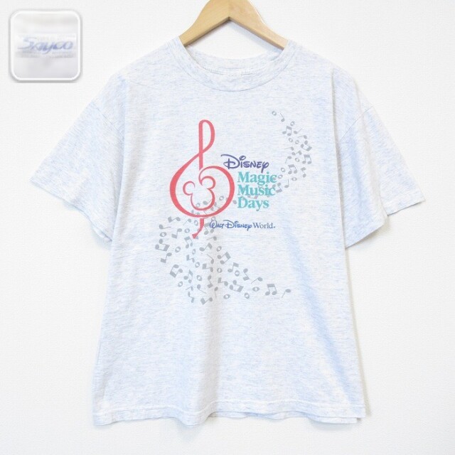 ディズニー 00s 半袖Tシャツ マジックミュージック グレー XL | 古着 26aug27