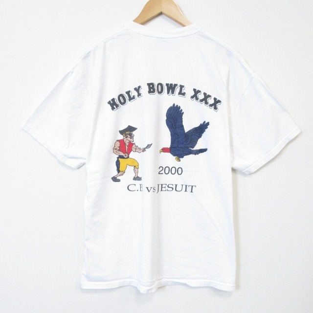 00s 半袖Tシャツ HOLY BOWL ホワイト XL | 古着 26aug27