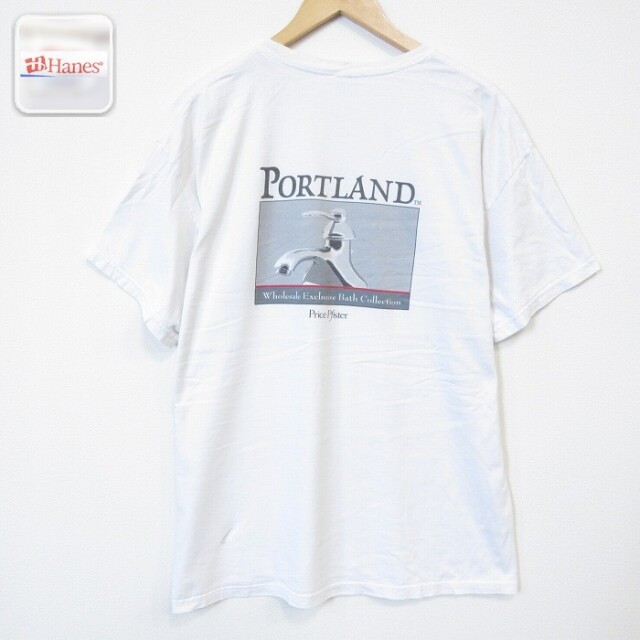 ヘインズ 00s 半袖Tシャツ 水道 ライトブルー XL | 古着 26aug27