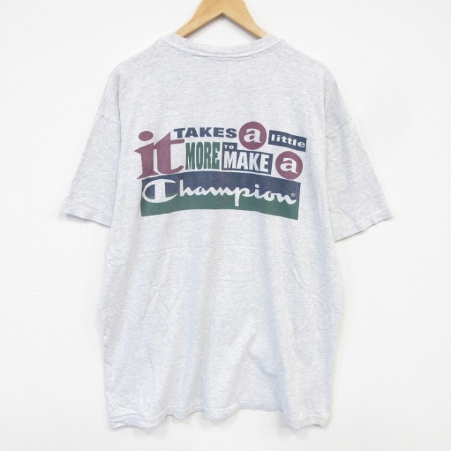 チャンピオン 90s 半袖Tシャツ it 霜降りグレー メンズXL相当 | 古着