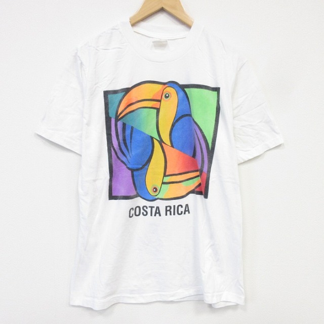 90s 半袖Tシャツ コスタリカ ホワイト メンズL相当 | 古着