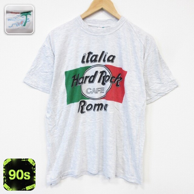 90s 半袖Tシャツ ハードロックカフェ グレー メンズL相当 | 古着