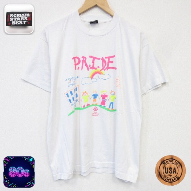 スクリーンスターズ 80s 半袖Tシャツ ホスピタル ホワイト メンズXL相当 | 古着
