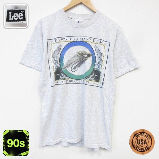 リー 90s 半袖Tシャツ ペギーマレー ルアー グレー メンズL相当 | 古着