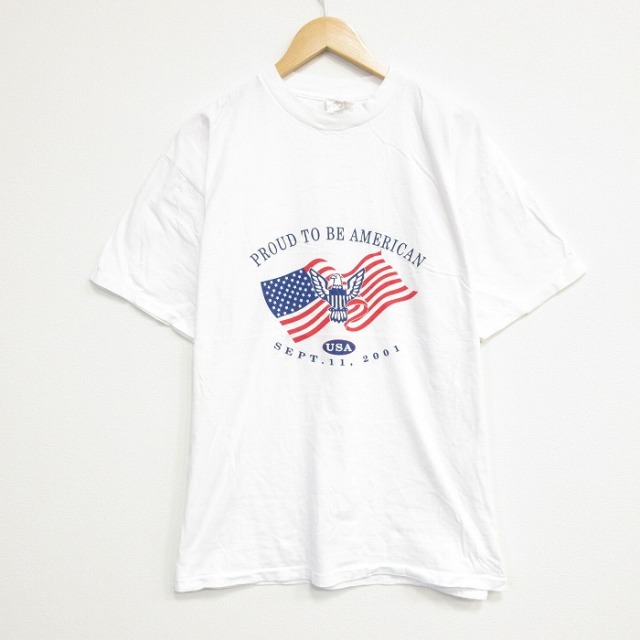 オニータ 00s 半袖Tシャツ 星条旗 ホワイト メンズXL相当 | 古着