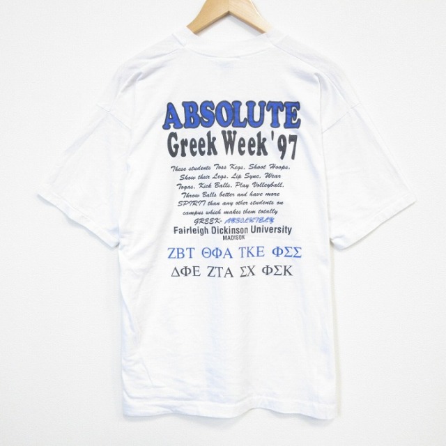 フルーツオブザルーム 90s 半袖Tシャツ メッセージ ホワイト メンズXL相当 | 古着