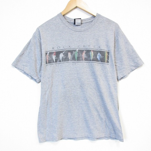 ヘインズ 00s 半袖Tシャツ ルアー グレー メンズL相当 | 古着