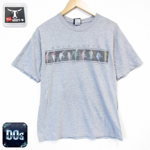 ヘインズ 00s 半袖Tシャツ ルアー グレー メンズL相当 | 古着
