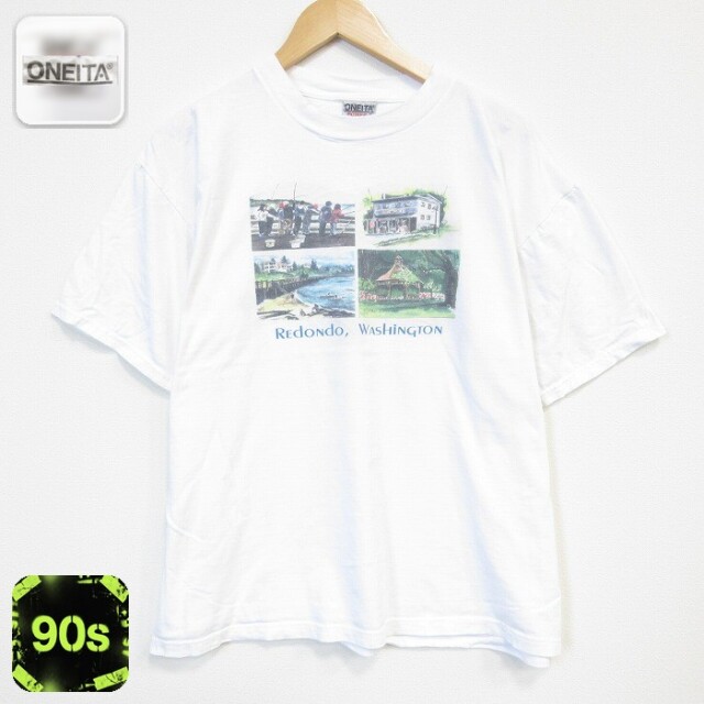 オニータ 90s 半袖Tシャツ ワシントン ホワイト メンズXL相当 | 古着