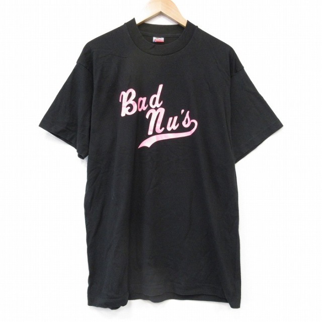 フルーツオブザルーム 90s 半袖Tシャツ Bad ブラック メンズXL相当 | 古着