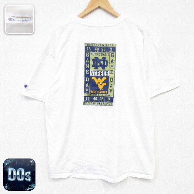 チャンピオン 00s 半袖Tシャツ アメフト ホワイト メンズXL相当 | 古着