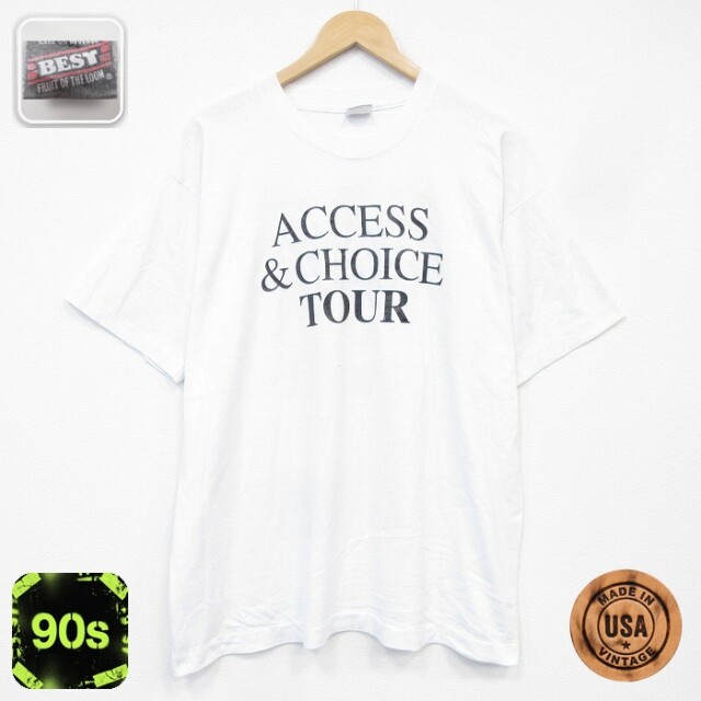 フルーツオブザルーム 90s 半袖Tシャツ ACCESS ホワイト メンズXL相当 | 古着