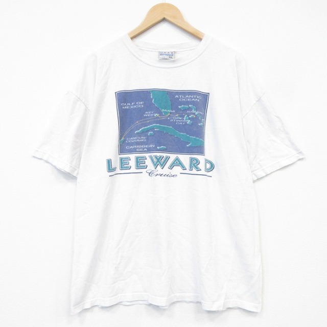 半袖Tシャツ LEEWARD ホワイト メンズXL相当 | 古着