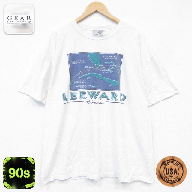 半袖Tシャツ LEEWARD ホワイト メンズXL相当 | 古着