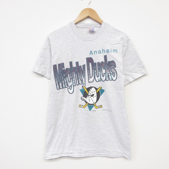ヘインズ 90s 半袖Tシャツ アナハムマイティダックス グレー メンズS相当 | 古着