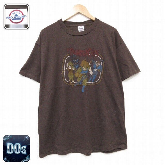 00s 半袖Tシャツ アニメサンダーキャッツ ブラウン メンズXL相当 | 古着