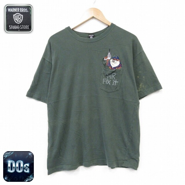 ルーニーテューンズ 00s 半袖Tシャツ タズ グリーン メンズL相当 | 古着