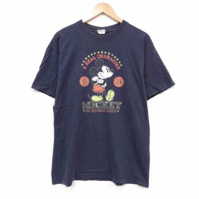 00s 半袖Tシャツ ディズニー ミッキー ブラック メンズL相当 | 古着
