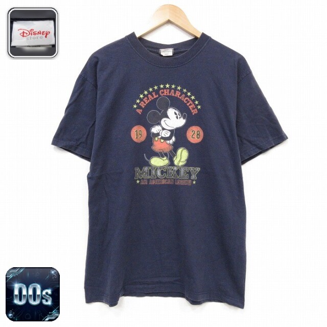 00s 半袖Tシャツ ディズニー ミッキー ブラック メンズL相当 | 古着