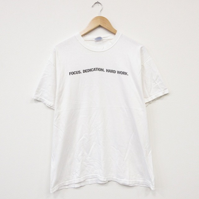 ヘインズ 00s 半袖Tシャツ FOCUS ホワイト メンズL相当 | 古着